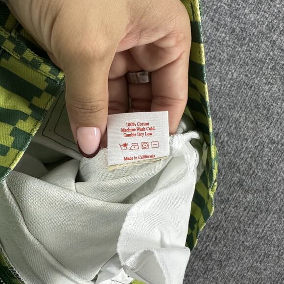 Lisa Says Gah Jeans Women 26 Robyn Wide Leg Vintage Rug Bocce Court Geometric - Picture 16 of 16